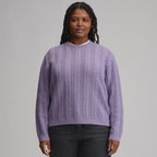 Women's Cotton Cable Crew Sweater