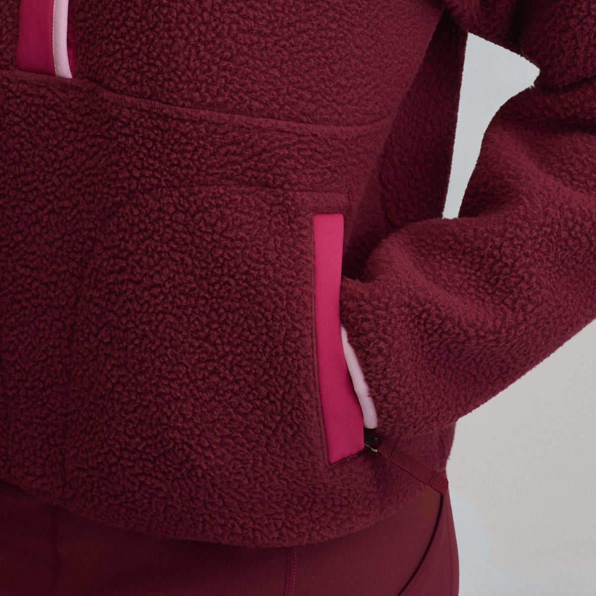 Women's Plush Fleece Snap-Mock Pullover