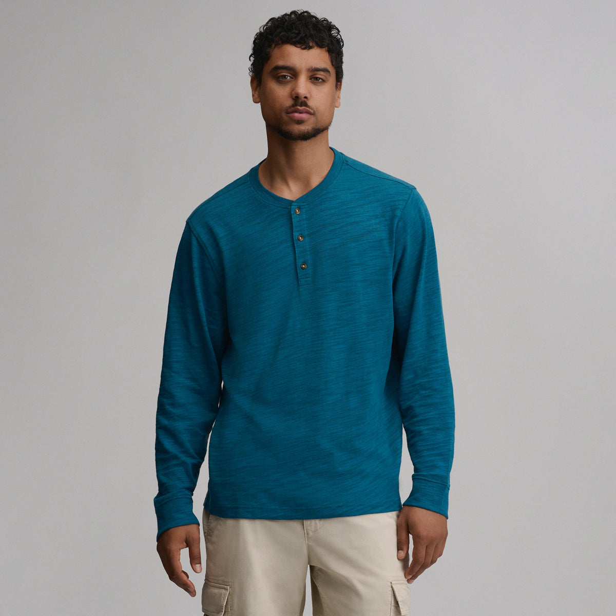 Men's Slub Jersey Henley