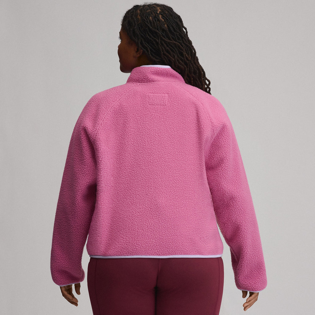 Women's Plush Fleece Snap-Mock Pullover