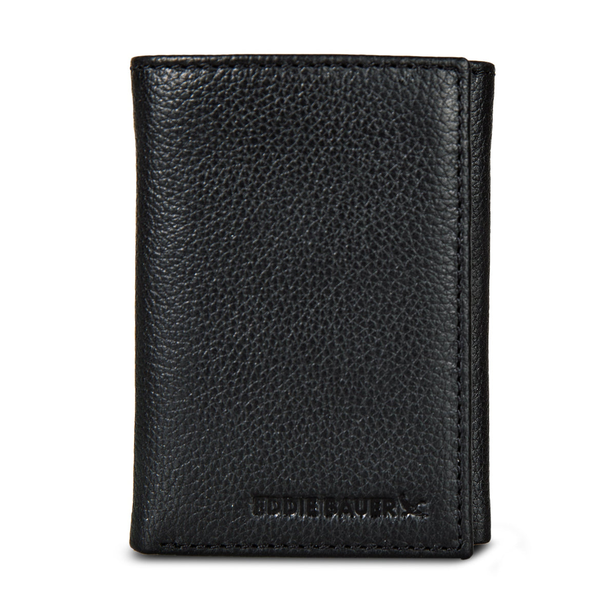 EB Signature Logo Leather Trifold Wallet