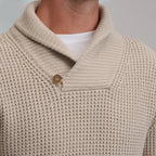 Men's Holiday Festive Shawl-Neck Sweater