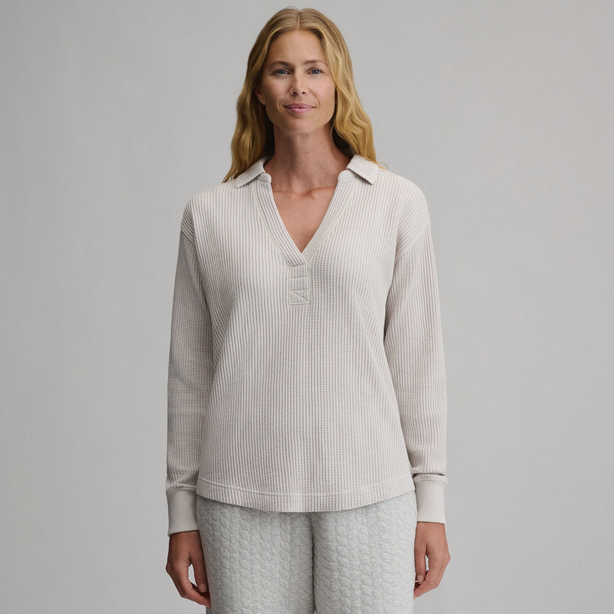 Women's Lounge V-Neck Thermal Crew