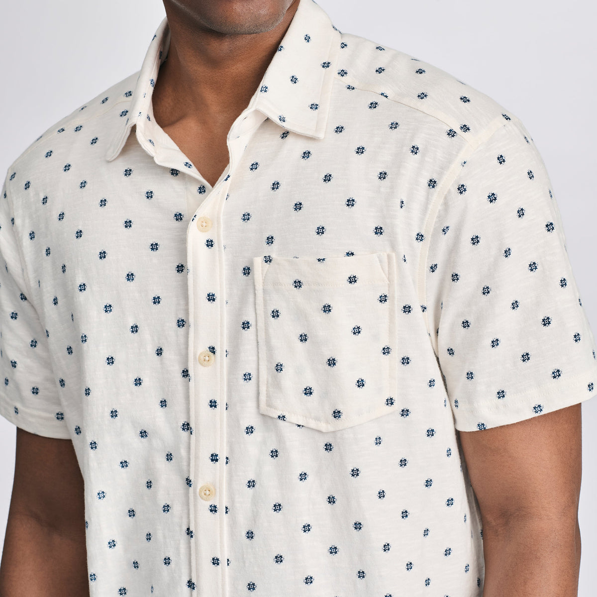 Men's Knit Baja Pocket Button-Up Shirt