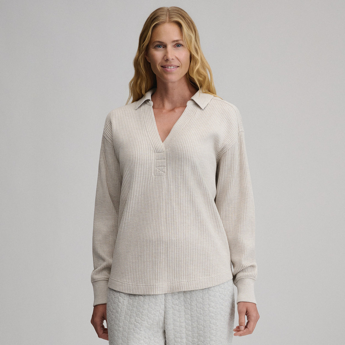 Women's Lounge V-Neck Thermal Crew