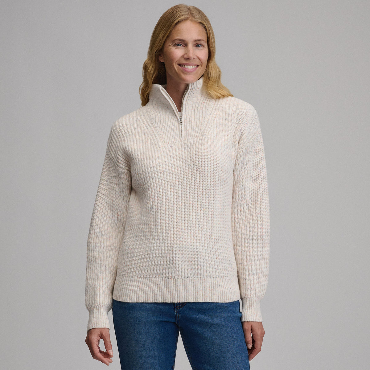 Women's Solid Mock-Neck Sweater