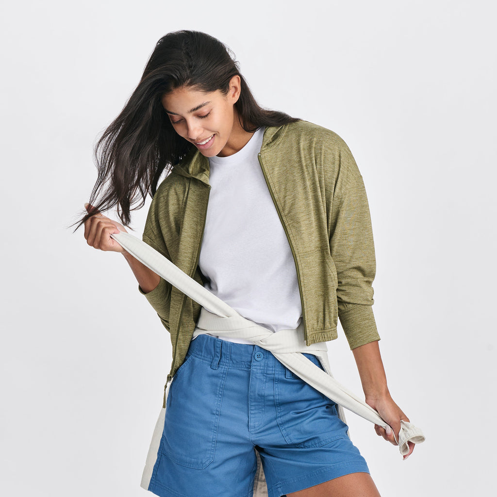 Women's Sightseer Cropped Full-Zip Hoodie