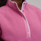 Women's Plush Fleece Snap-Mock Pullover