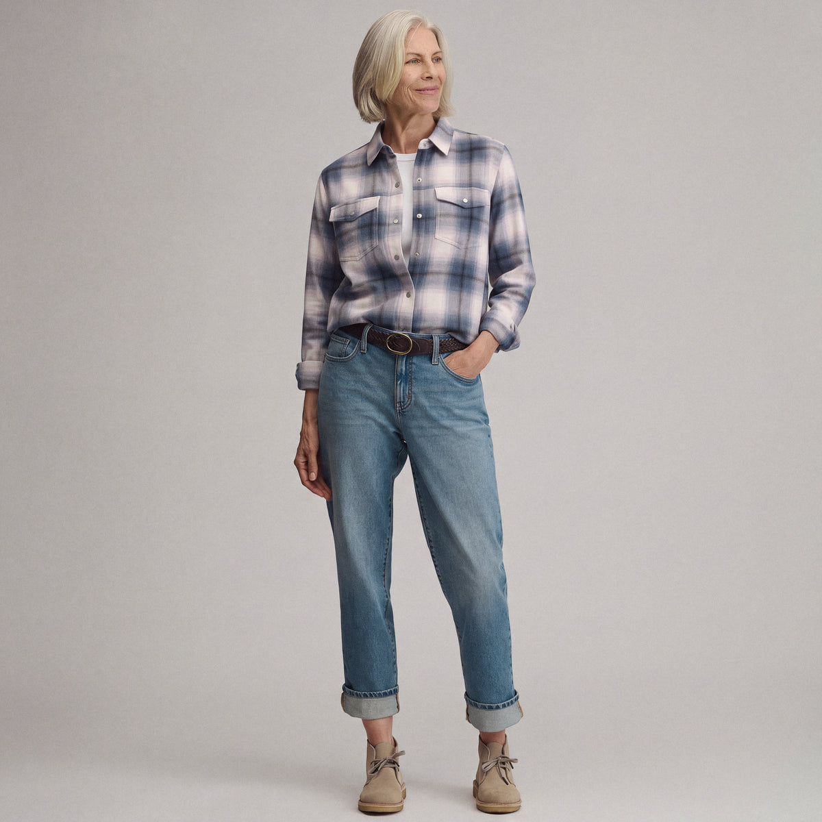 Women's Long-Sleeve Western Button-Down Shirt
