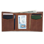 EB Signature Logo Leather Trifold Wallet