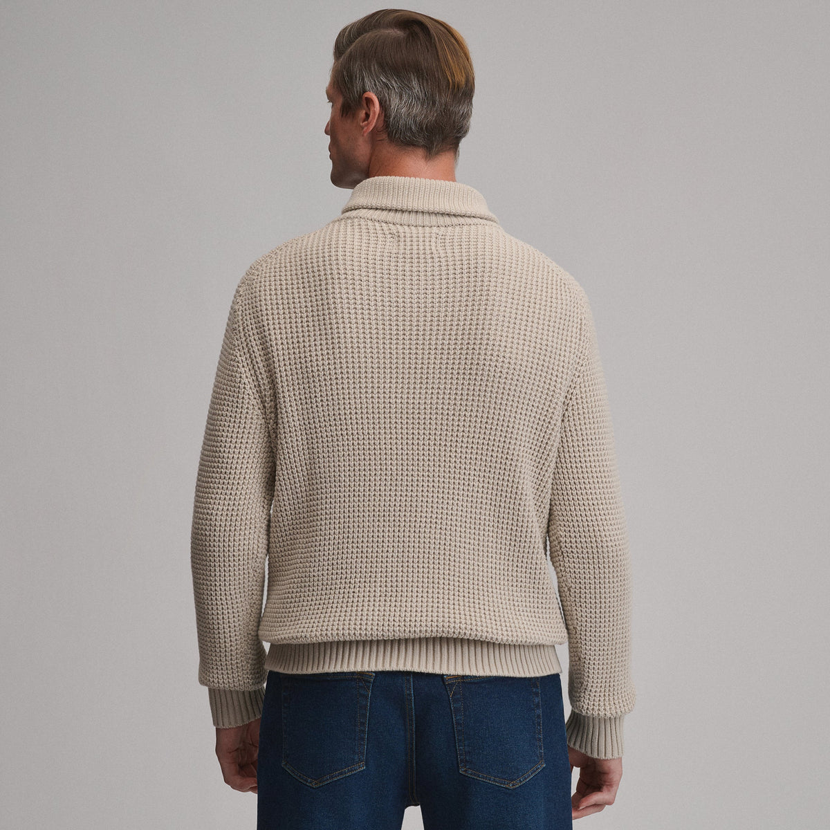 Men's Holiday Festive Shawl-Neck Sweater