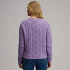 Women's Open Stitch Cable Crew Sweater