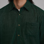 Men's Long-Sleeve Fine Wale Corduroy Shirt - Solid