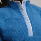 Women's Plush Fleece Snap-Mock Pullover