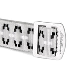 Women's Cascade Webbing Belt With Engraved Metal Buckle