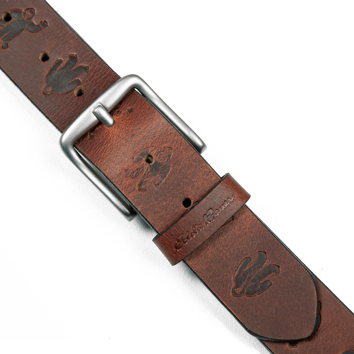 Men's Embossed Sasquatch Harness Leather Belt