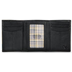 EB Signature Logo Leather Trifold Wallet