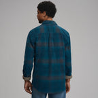 Men's Long-Sleeve Fine Wale Corduroy Shirt - Plaid