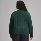 Women's Cotton Cable Crew Sweater