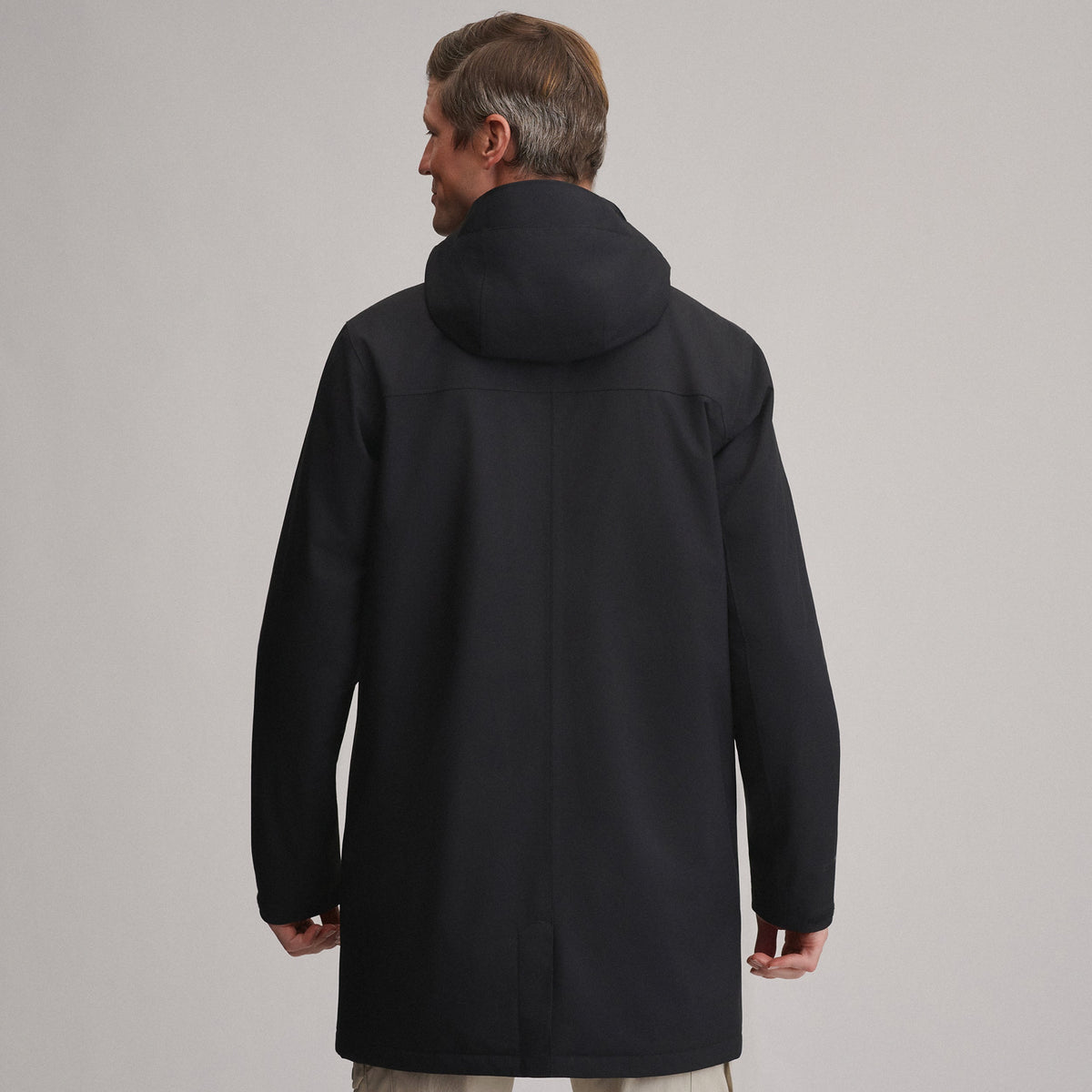 Men's Mainstay Insulated Waterproof Hooded Trench Coat