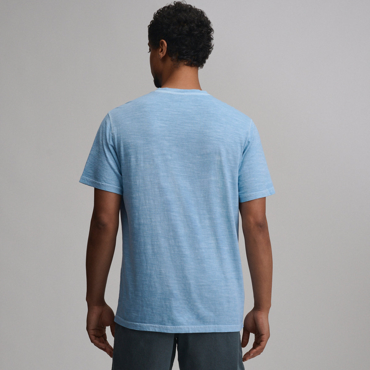 Men's Short-Sleeve Sunwashed Cotton Henley