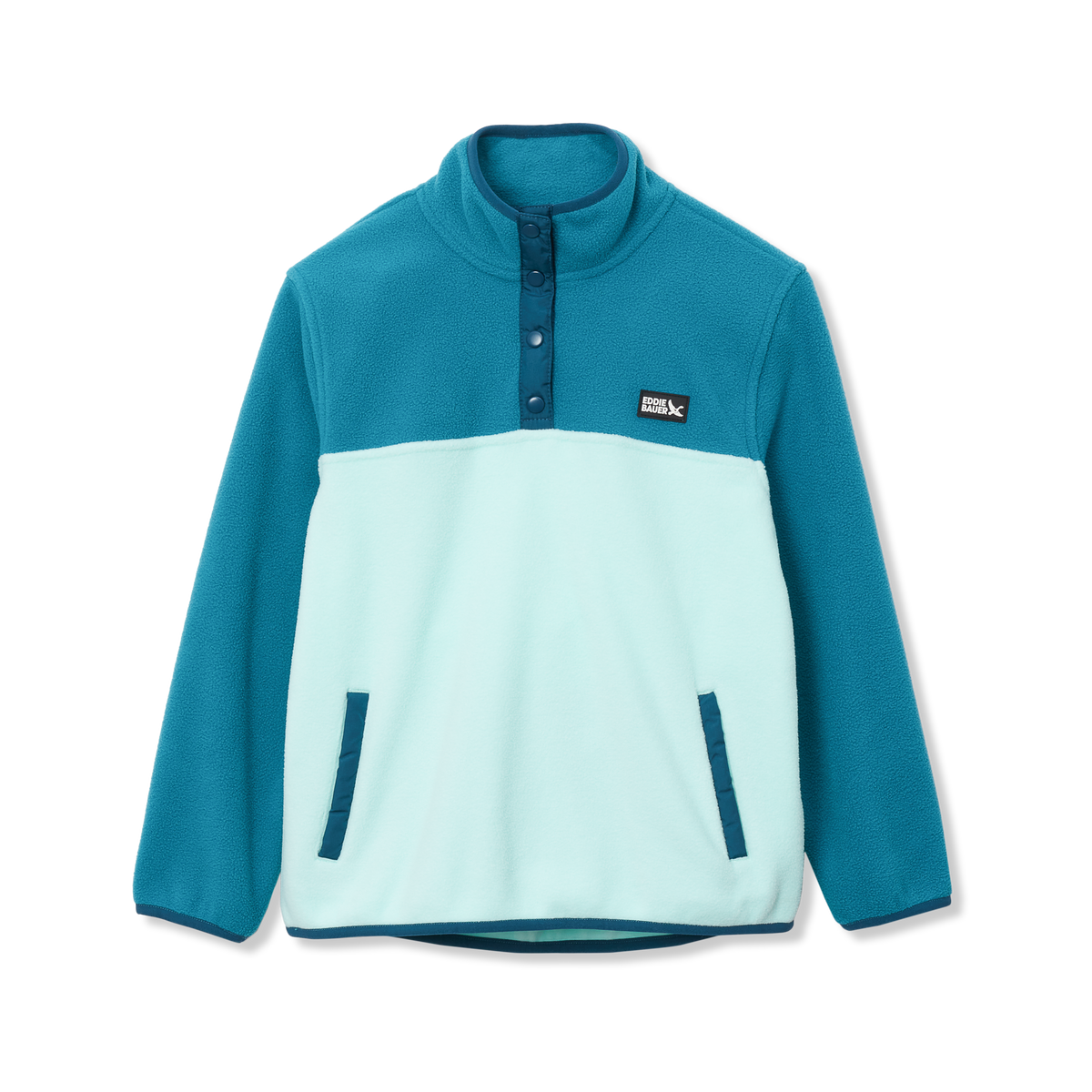 Girls Quest Fleece Snap Neck Pullover
