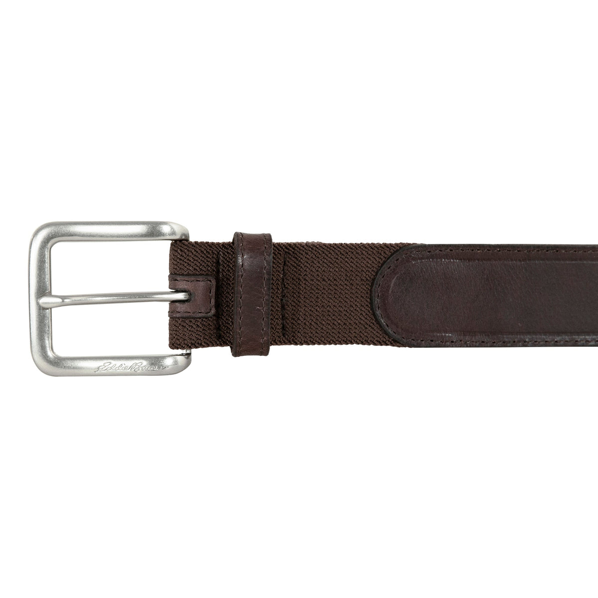 Men's Rugged Leather Belt With Stretch Tab