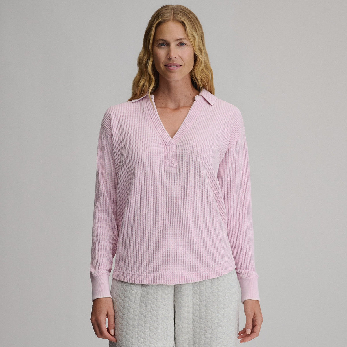 Women's Lounge V-Neck Thermal Crew