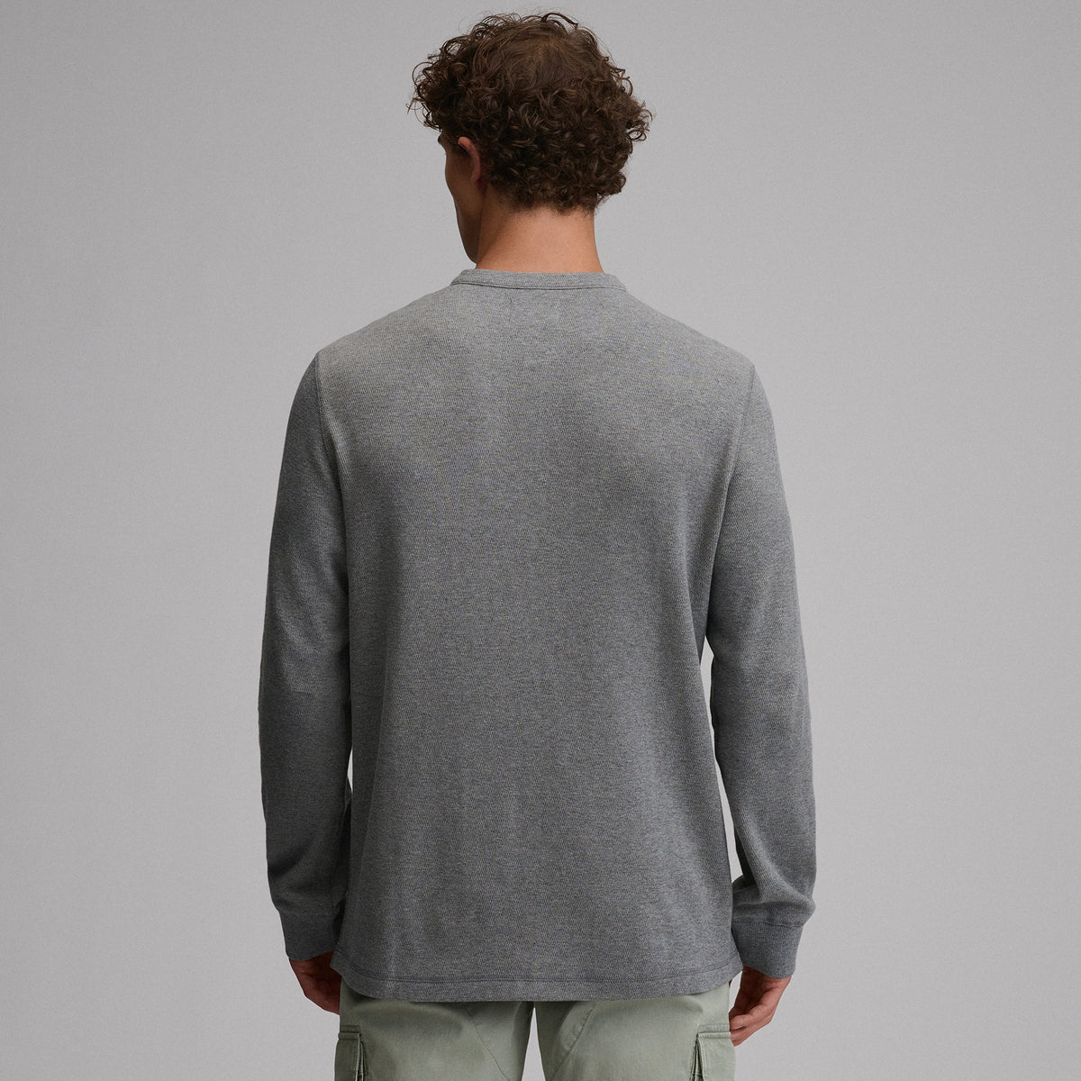 Men's Birds Eye Long-Sleeve Thermal Henley