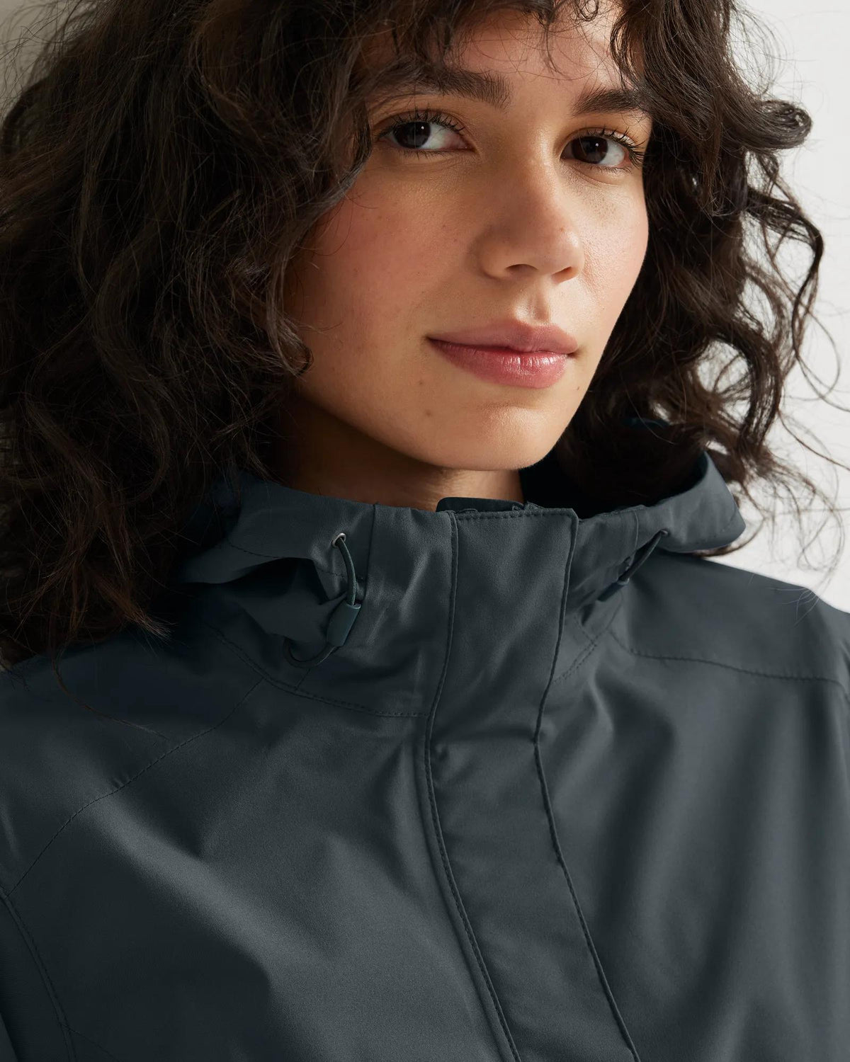 Women's Cloud Cap Waterproof Stretch Hooded Rain Parka