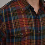 Men's Long-Sleeve Eddie's Cabin Shirt - Jacquard Plaid