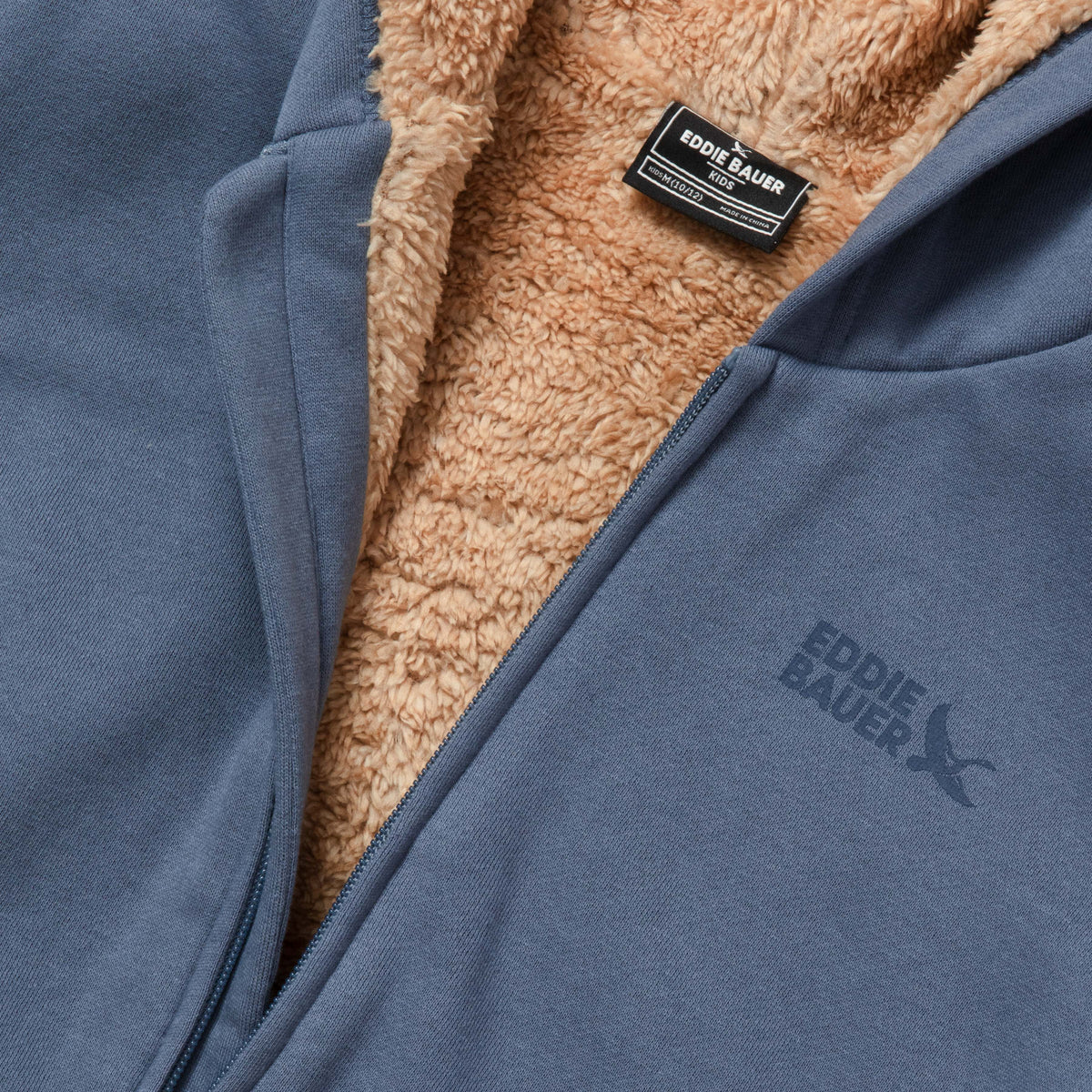 Boys Camp Fleece Faux Shearling Hoodie