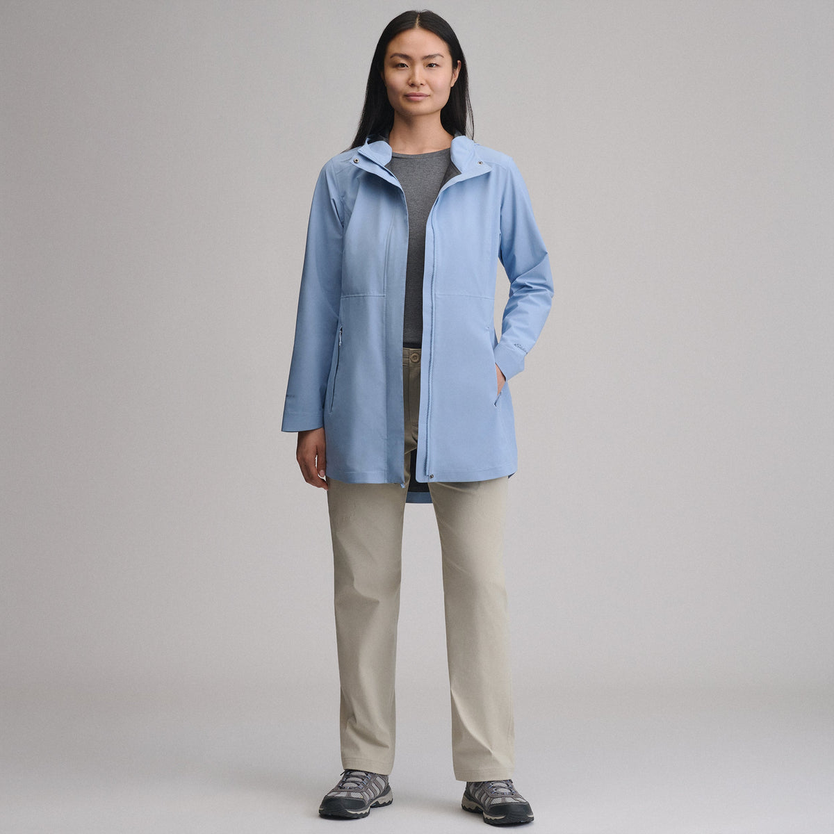 Women's Cloud Cap Waterproof Stretch Hooded Rain Parka