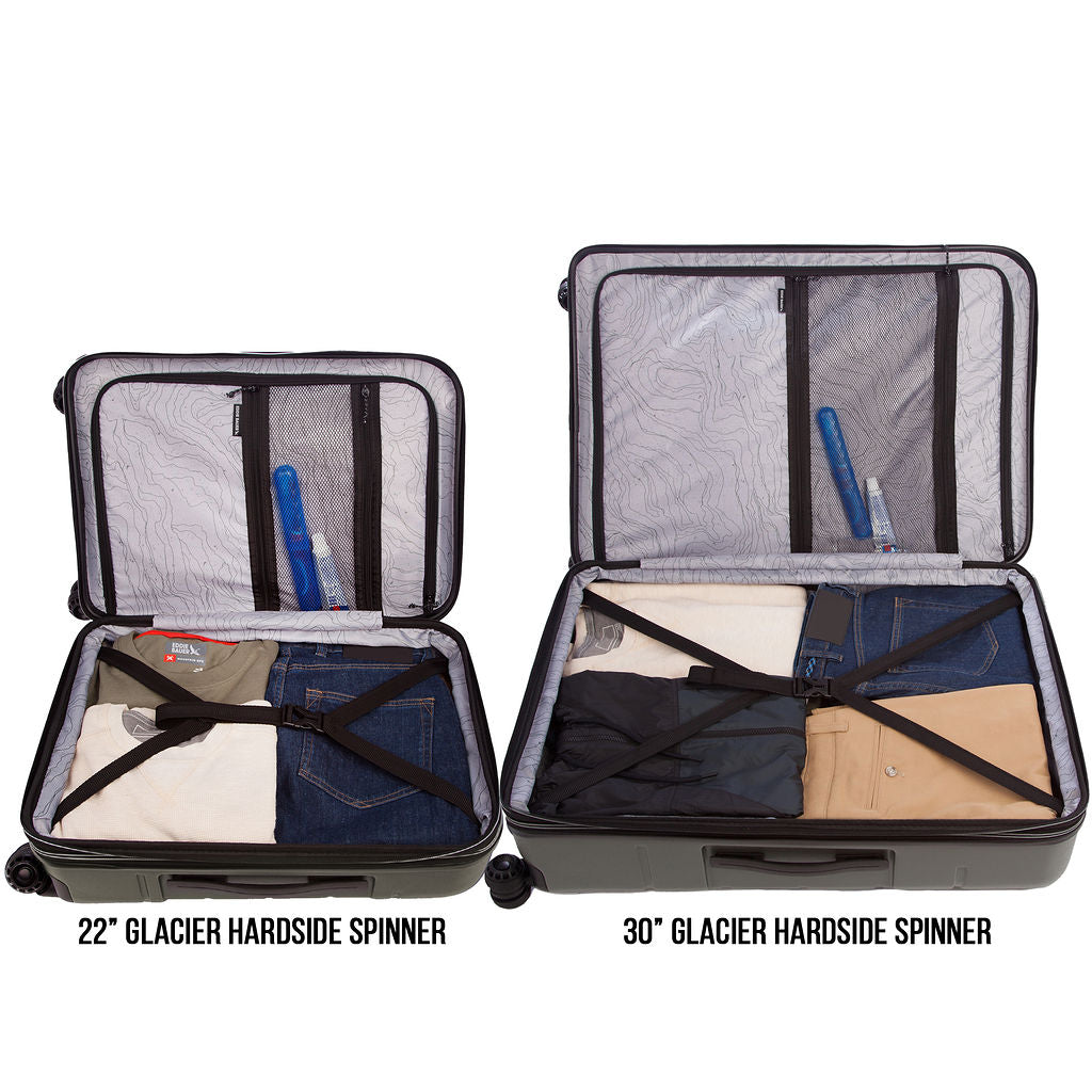 2 Pc Set Glacier Hardside Spinner (30" And 22")