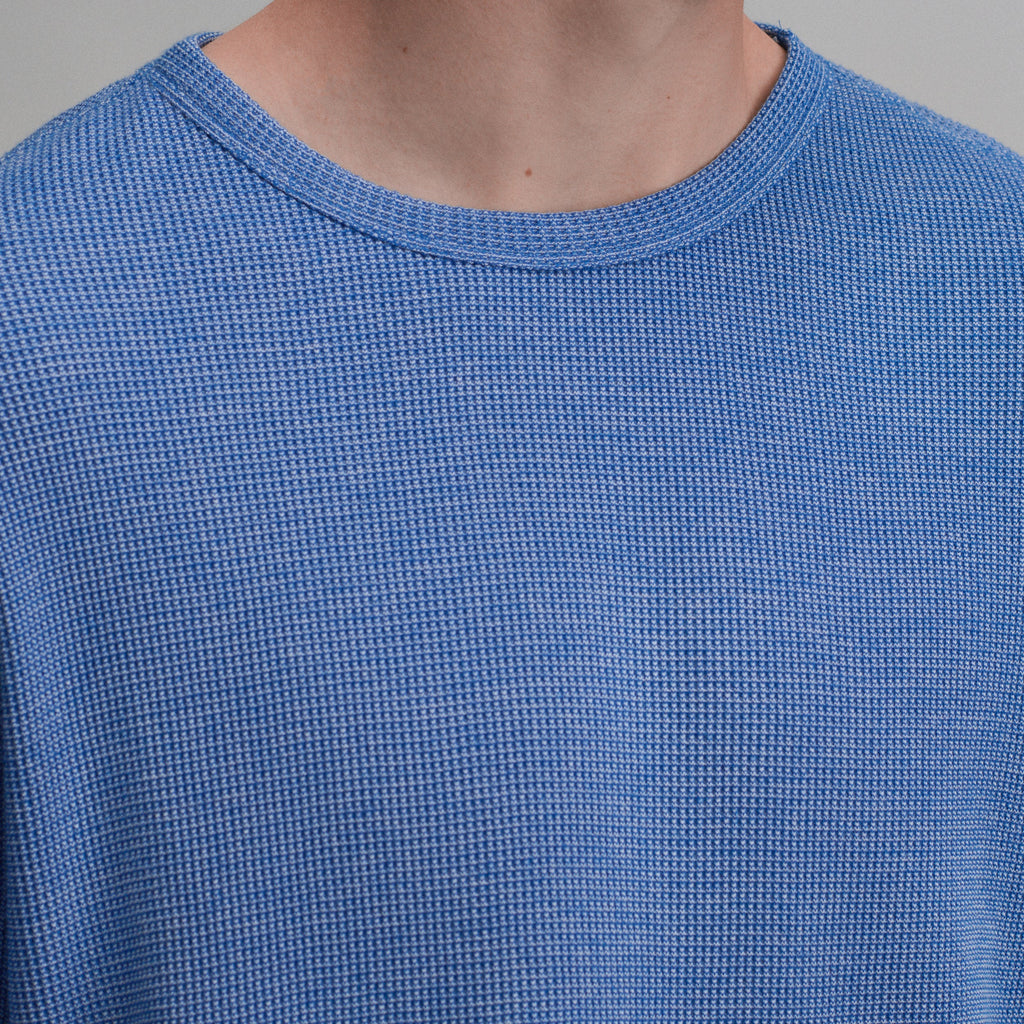 Men's Plaited Waffle Thermal Crew