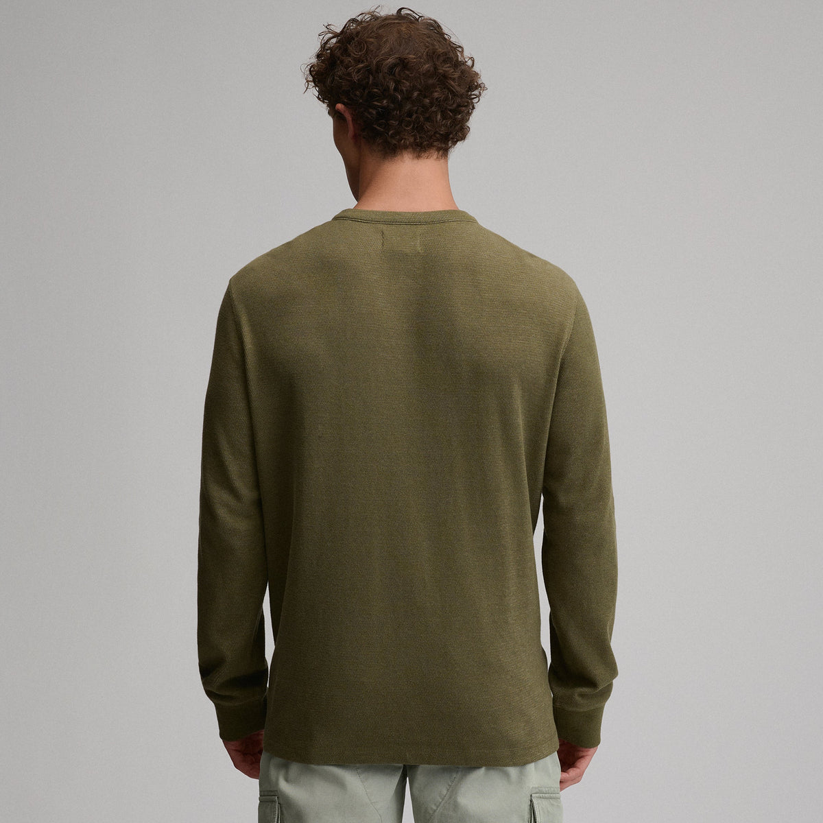 Men's Birds Eye Long-Sleeve Thermal Henley