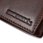 EB Signature Logo Leather Trifold Wallet