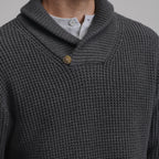 Men's Holiday Festive Shawl-Neck Sweater