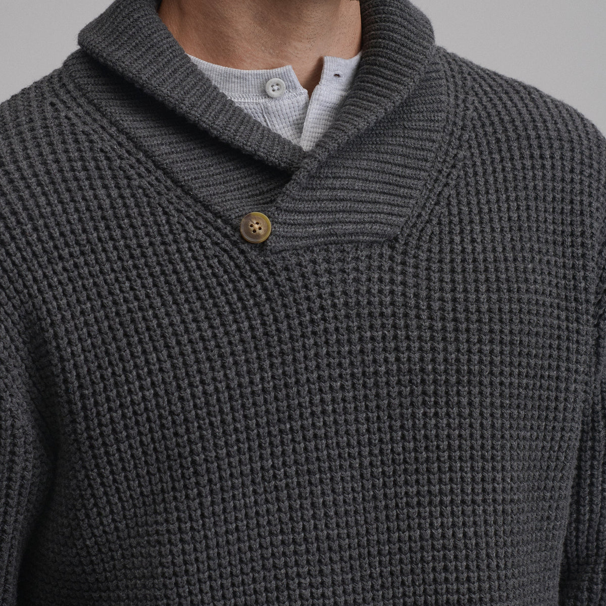 Men's Holiday Festive Shawl-Neck Sweater