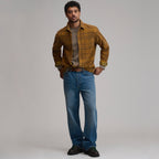 Men's Long-Sleeve Fine Wale Corduroy Shirt - Plaid