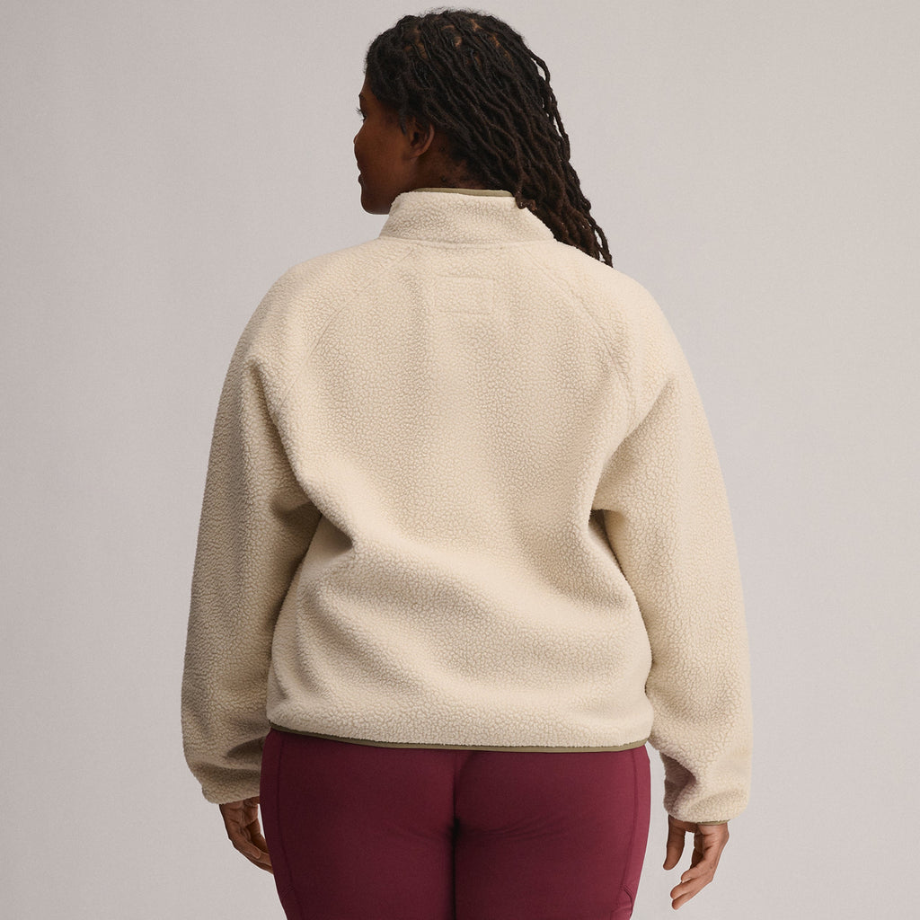 Women's Plush Fleece Snap-Mock Pullover