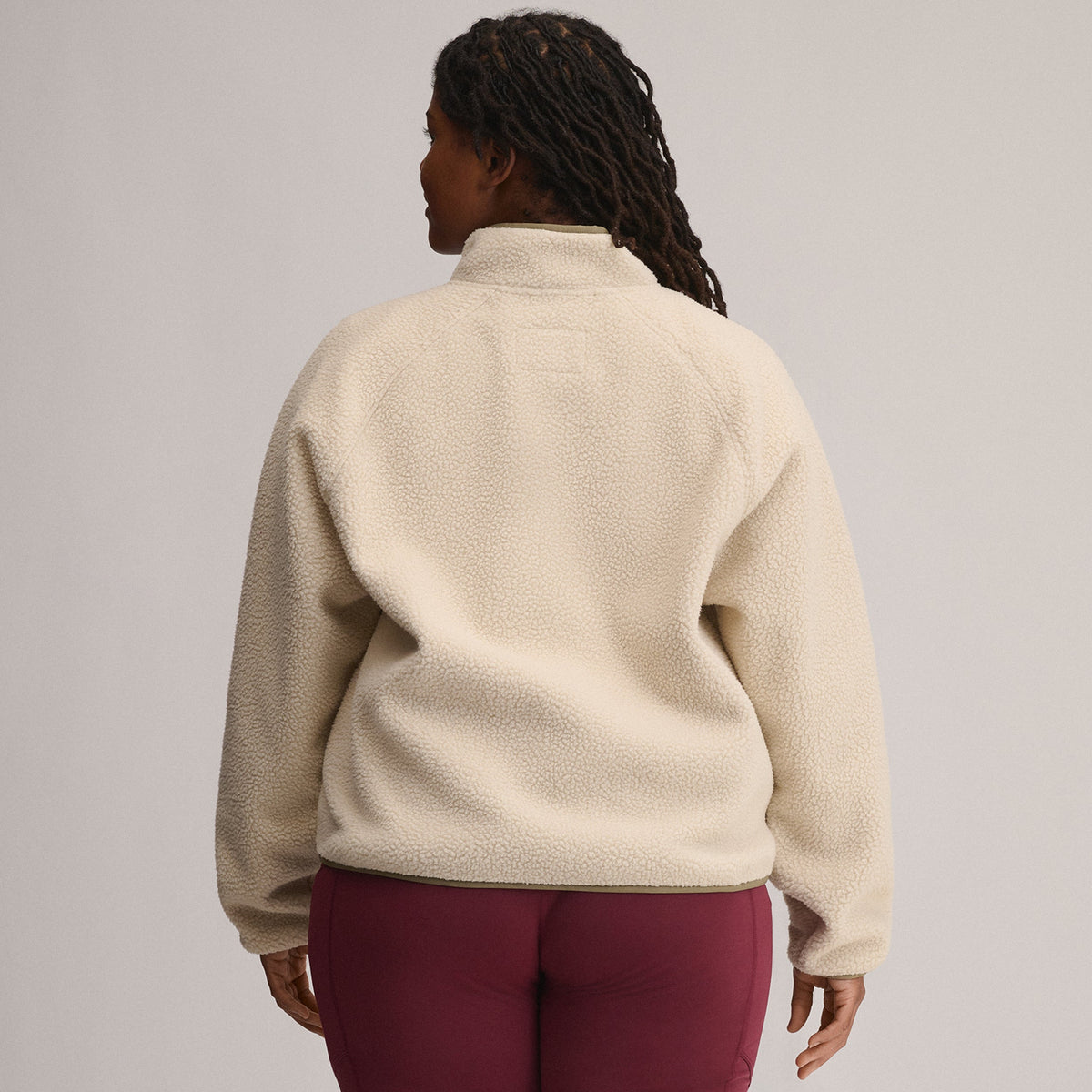 Women's Plush Fleece Snap-Mock Pullover