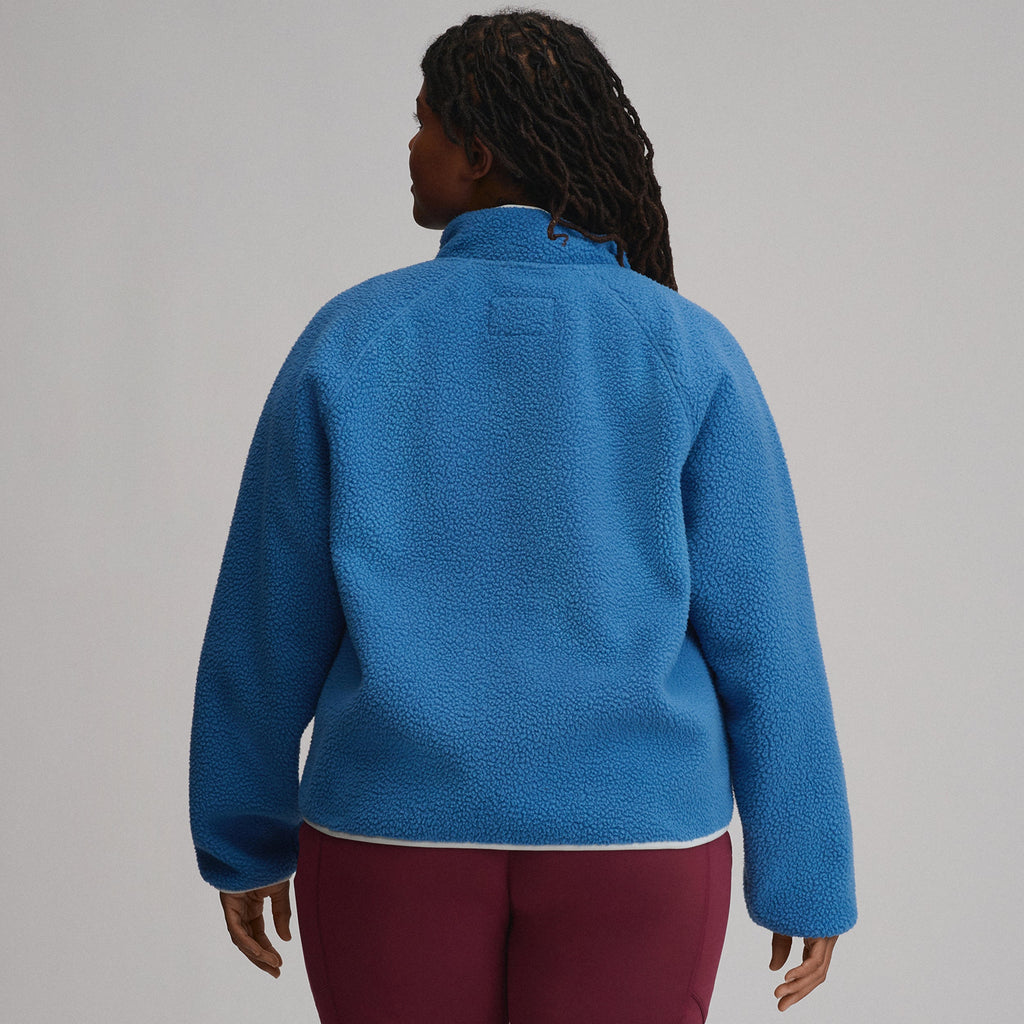 Women's Plush Fleece Snap-Mock Pullover