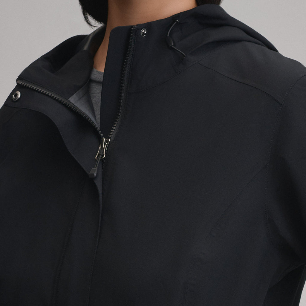 Women's Cloud Cap Waterproof Stretch Hooded Rain Parka