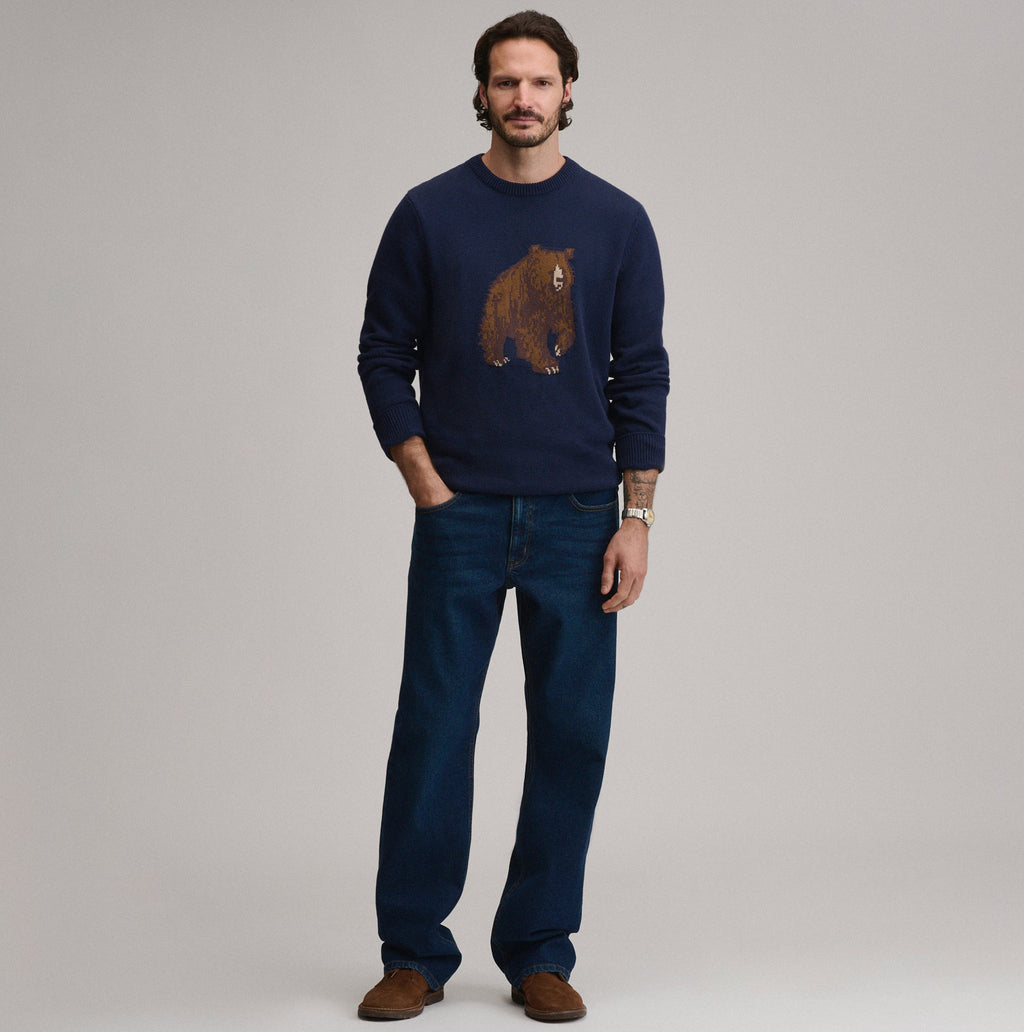 Men's Classic Crew Bear Sweater