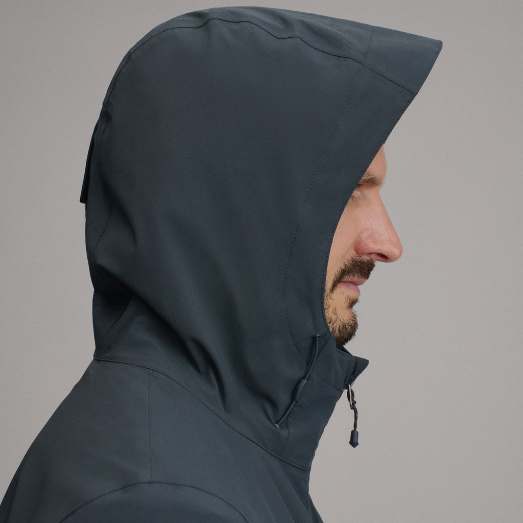 Men's Cloud Cap Waterproof Stretch Hooded Rain Jacket