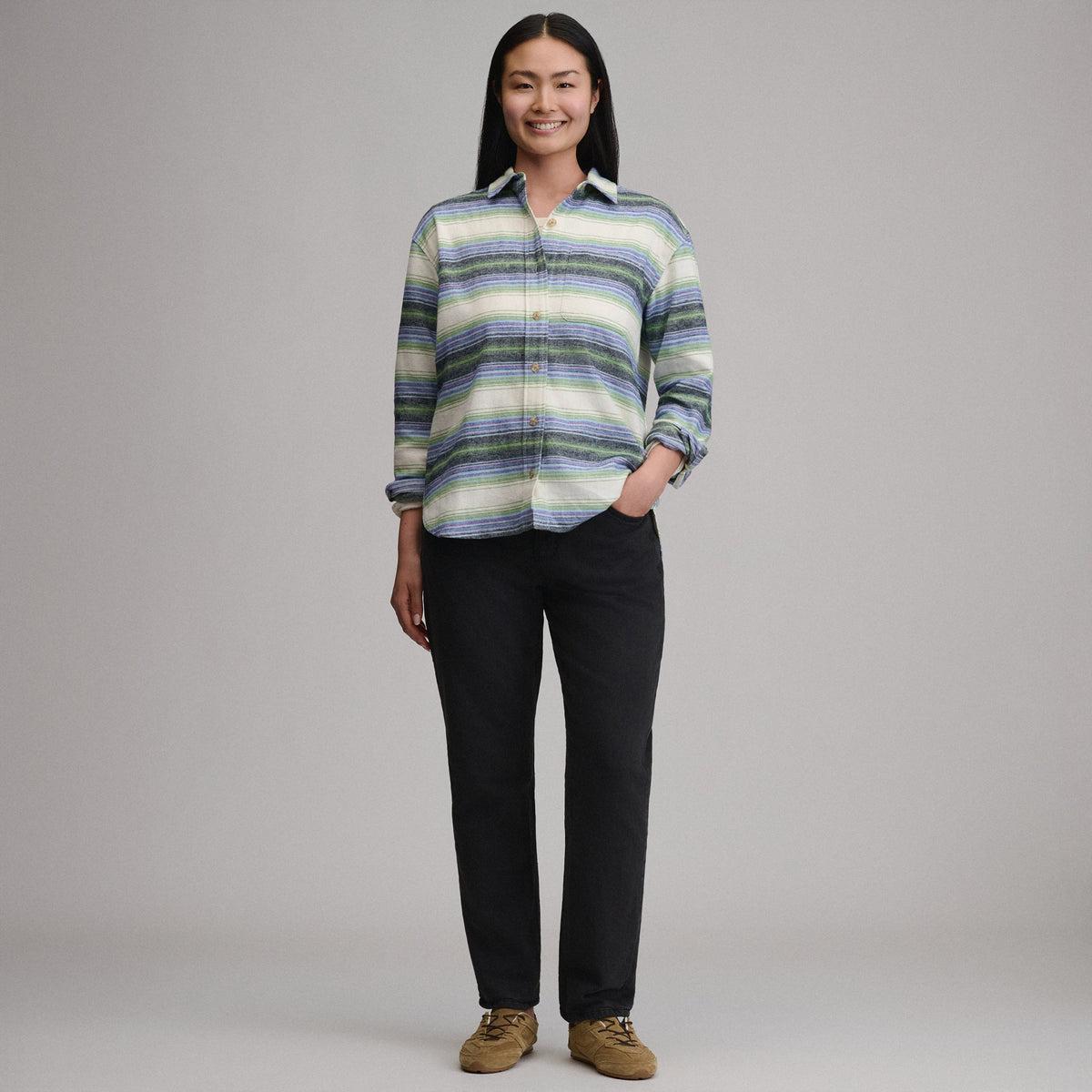 Women's Long-Sleeve Heritage Soft Boyfriend Flannel Shirt