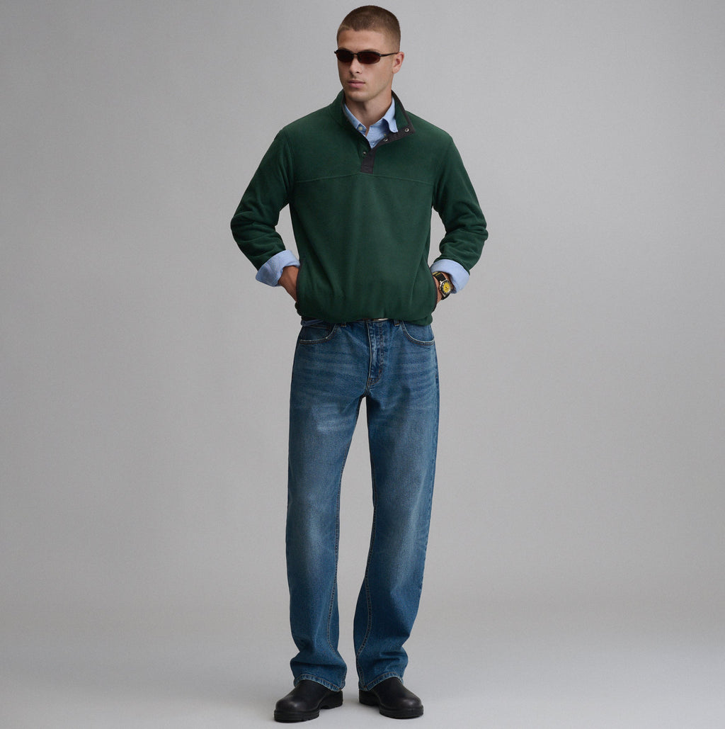 Men's Chutes Fleece Snap Mock Pullover