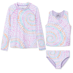 Girls Sea Spray 3 PC LS Swim Set