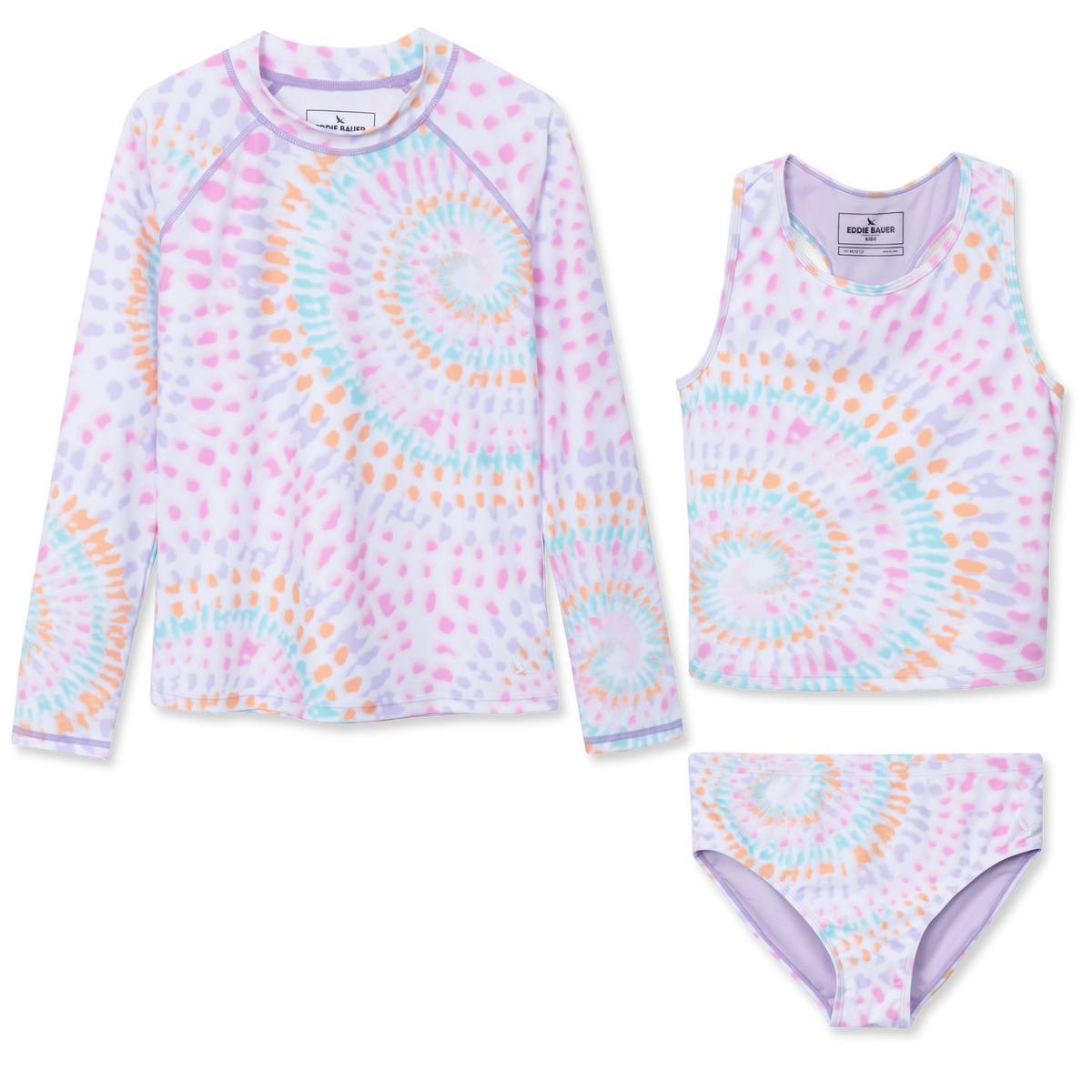 Girls Sea Spray 3 PC LS Swim Set